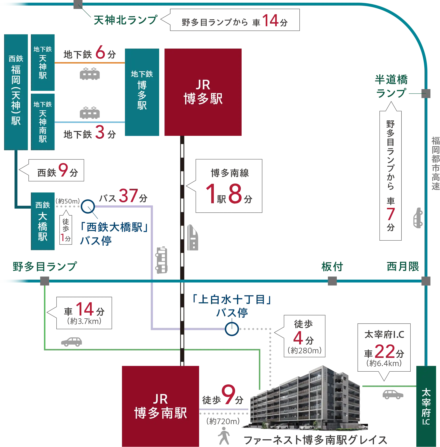 ファーネスト博多南駅グレイス アクセス Image