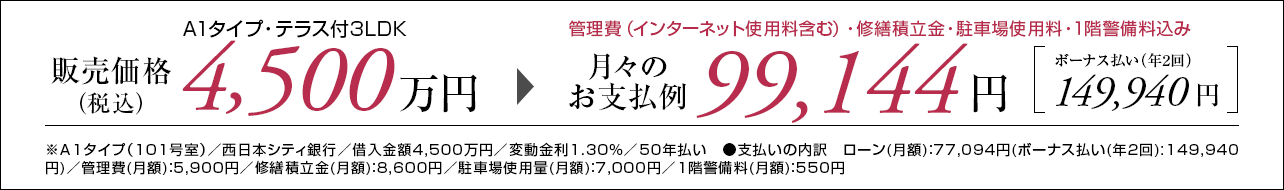 A1タイプ支払い例