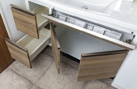 2段スライド+開き扉+小物ポケットimage