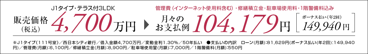 J1タイプ支払い例