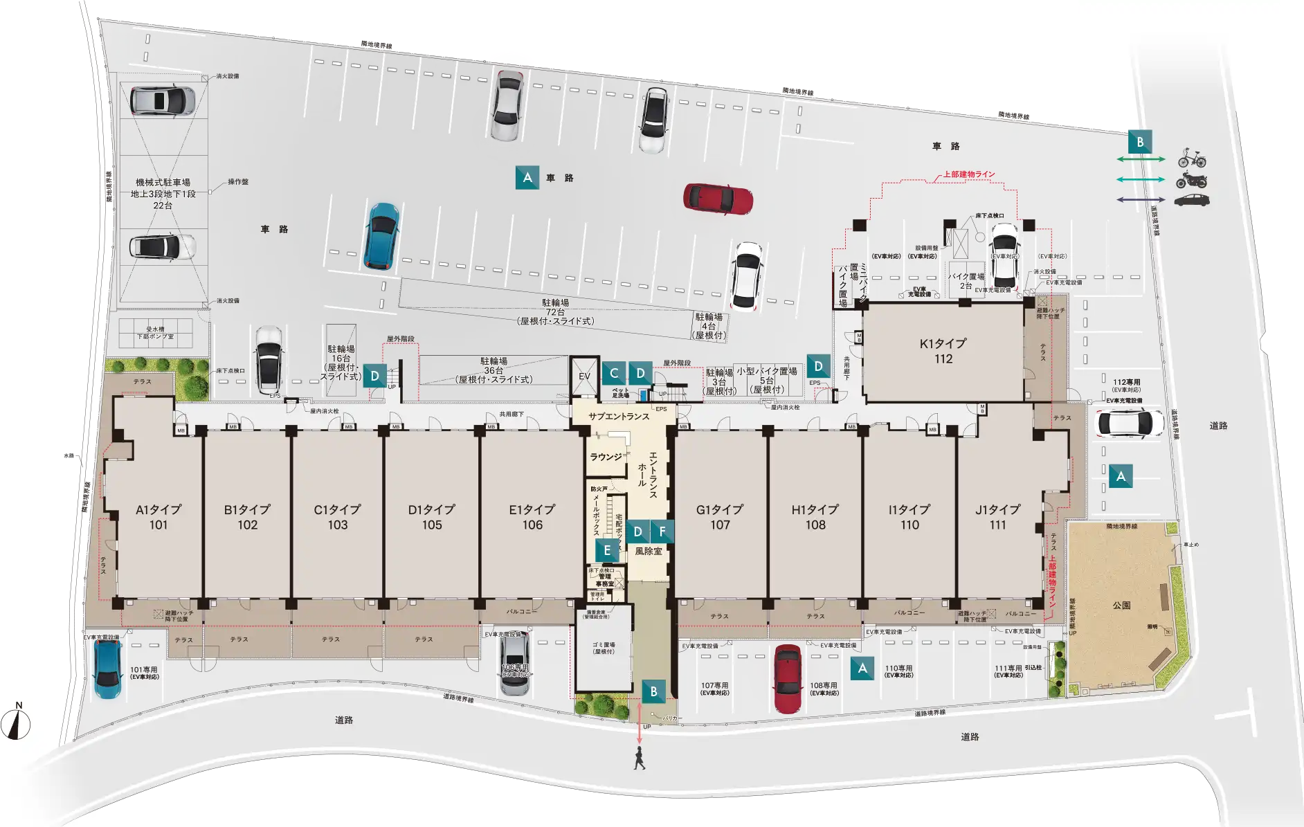 ファーネスト博多南駅グレイス 敷地配置図 Image