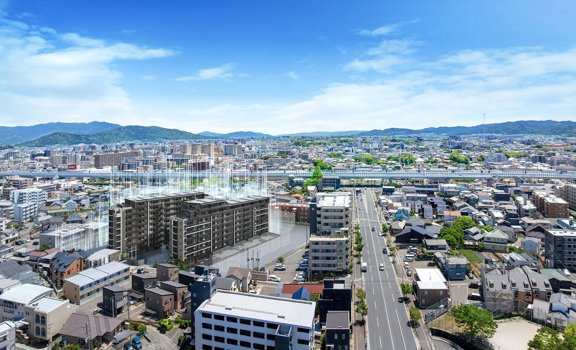 ファーネスト井尻ルシエEAST/WEST外観完成予想図