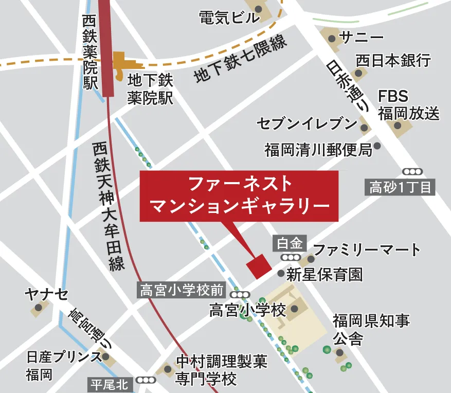ファーネスト井尻ルシエ EAST / WEST マンションギャラリー地図