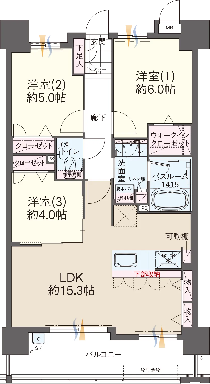 ファーネスト井尻ルシエ EAST 間取り Image