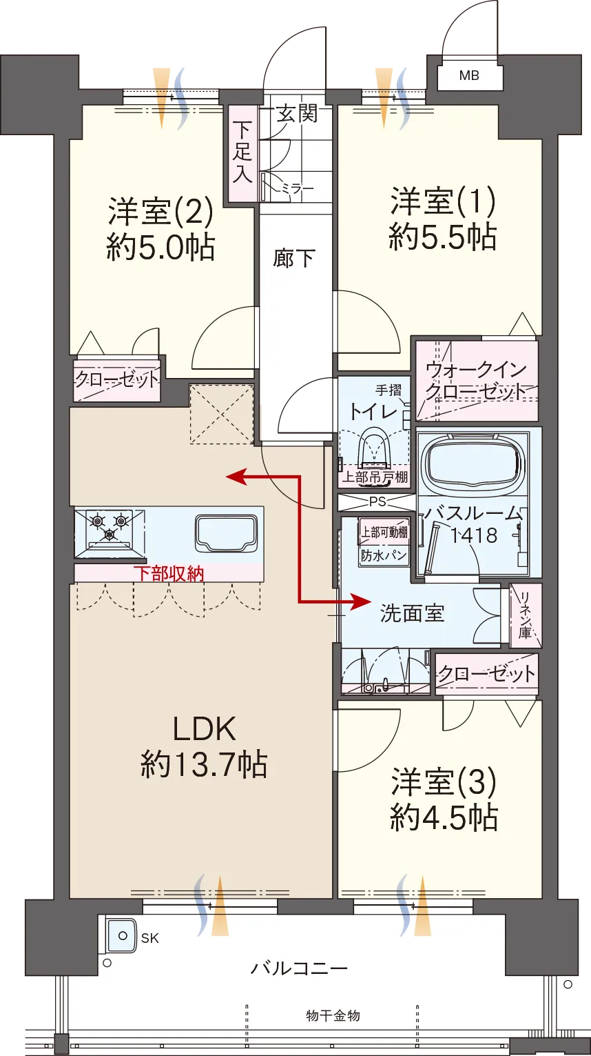 ファーネスト井尻ルシエ EAST 間取り Image