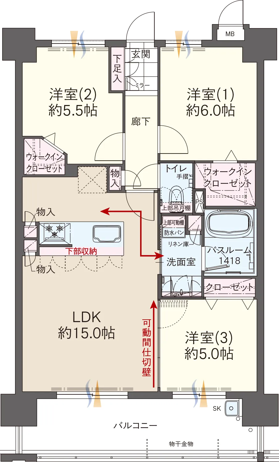 ファーネスト井尻ルシエ EAST 間取り Image