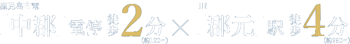 「中郡」電停 徒歩2分×「郡元」駅 徒歩4分