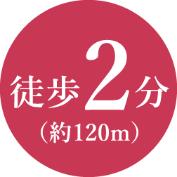 徒歩2分