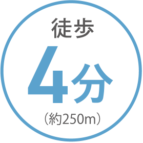 徒歩 4分