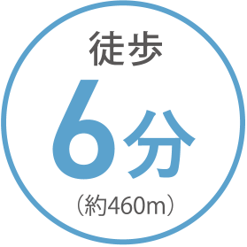 徒歩 6分