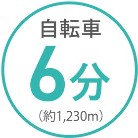 自転車 6分