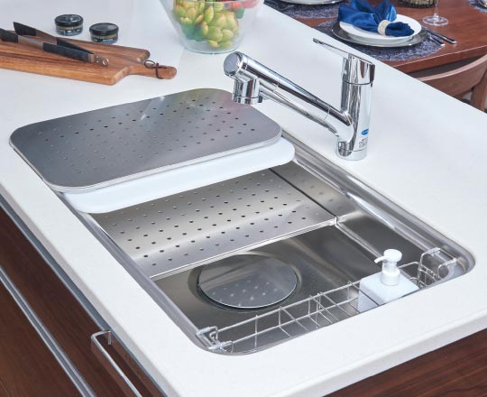 ユーティリティシンク（水切りプレート/ミドル水切りプレート/洗剤置き付）