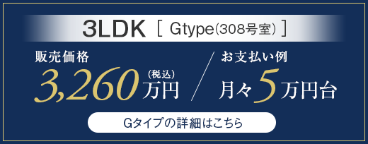 Gタイプ／3LDK／月々6万円台