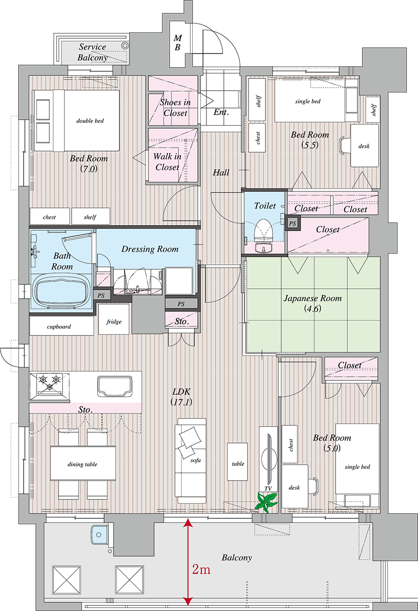 家具入り間取図image