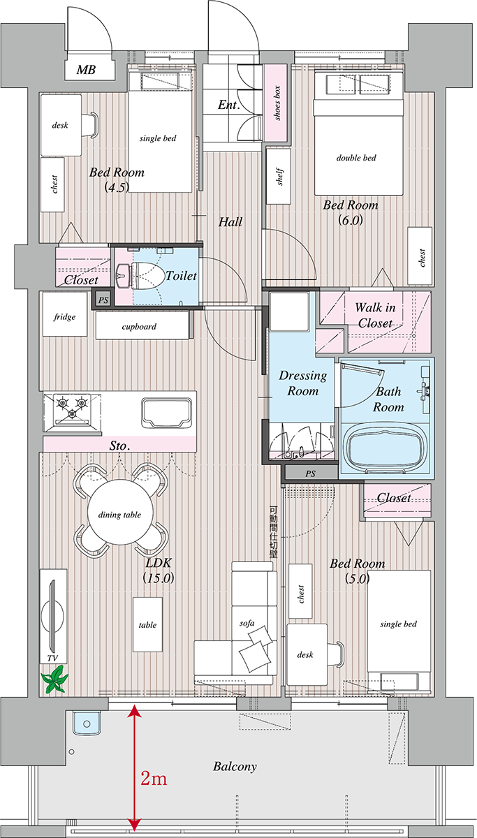 家具入り間取図image