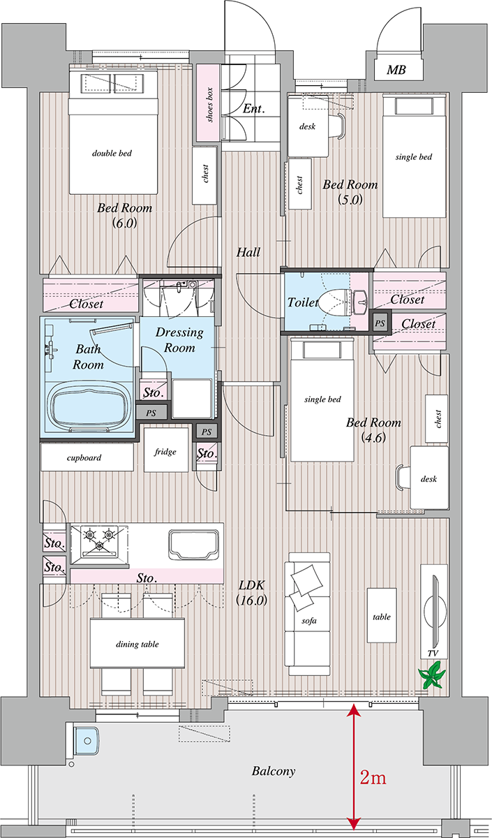 家具入り間取図image