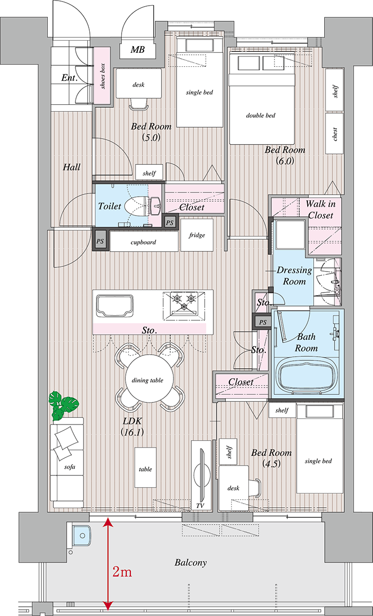 家具入り間取図image