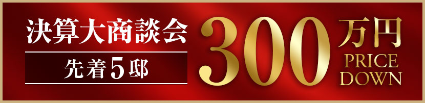 先着5邸／300万円プライスダウン