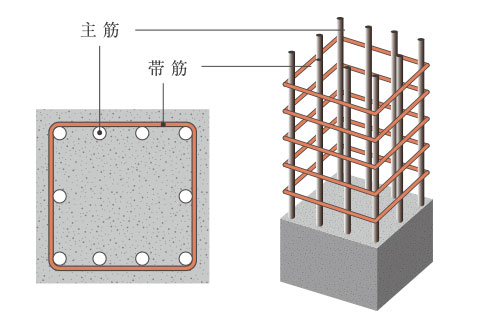 主筋の座屈を防止する帯筋image