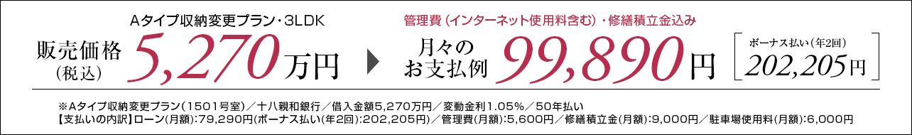 Aタイプ支払い例