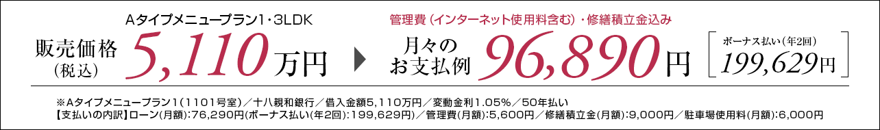 Aタイプ支払い例