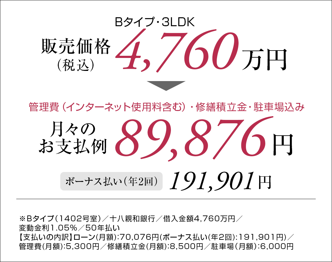 Bタイプ支払い例