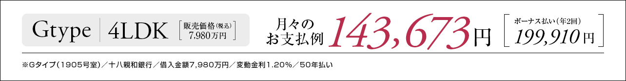 Gタイプ支払い例