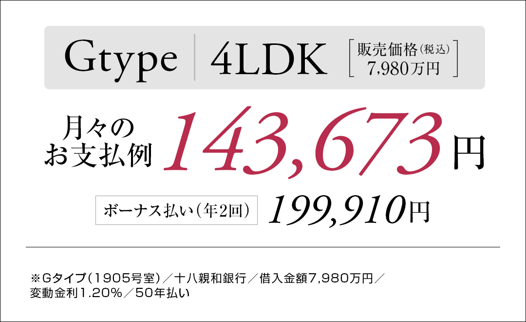 Gタイプ支払い例