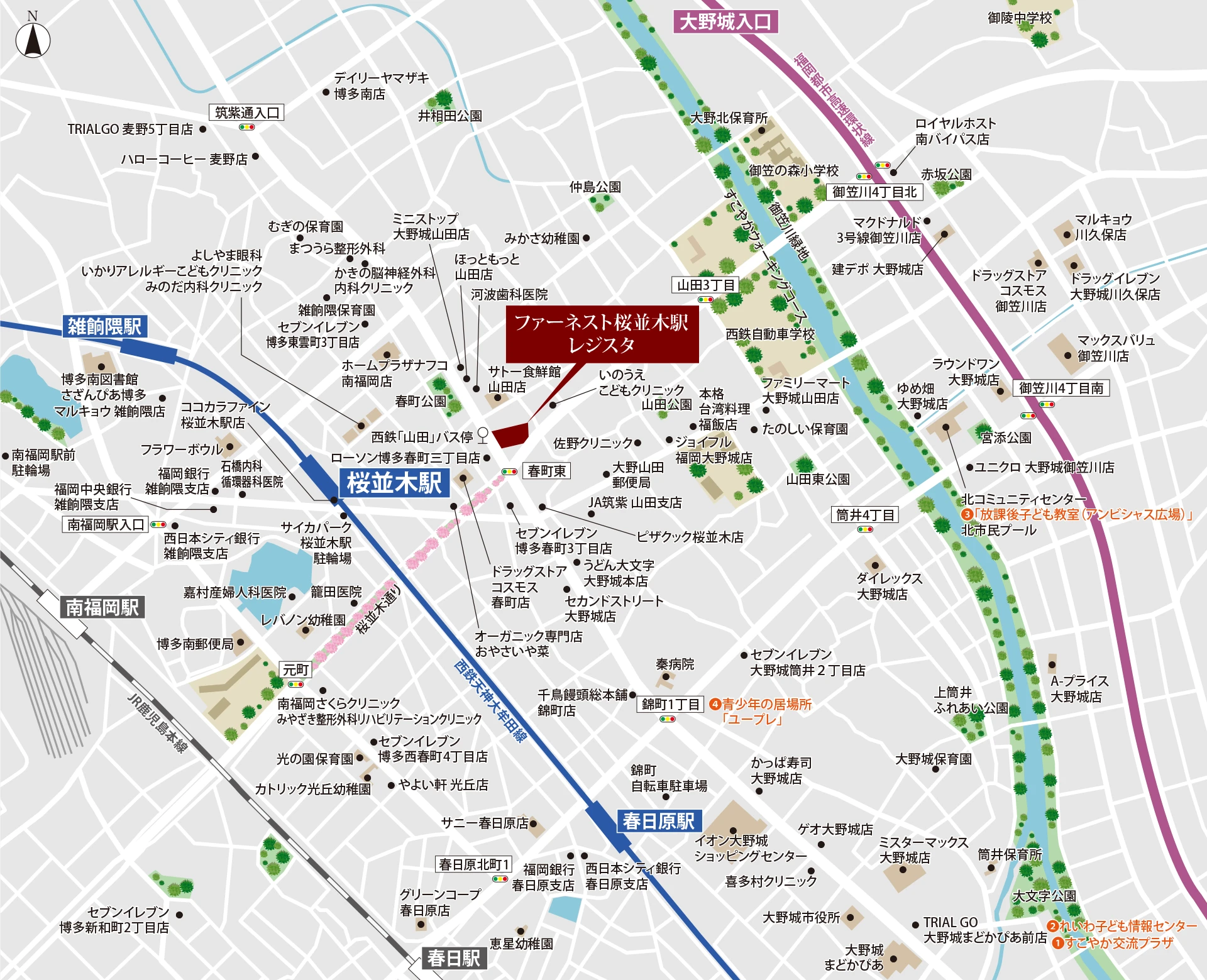 ファーネスト桜並木駅レジスタ 周辺地図image
