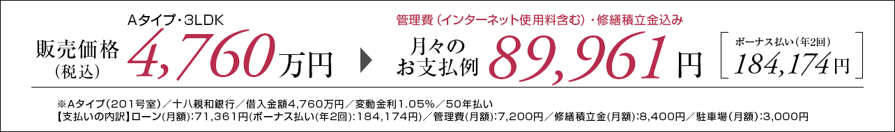 Aタイプ支払い例