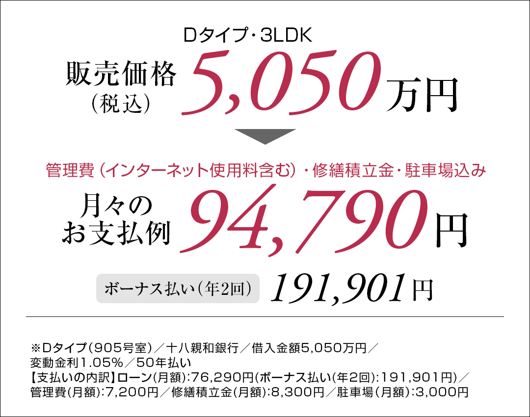 Dタイプ支払い例