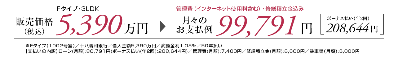 Fタイプ支払い例